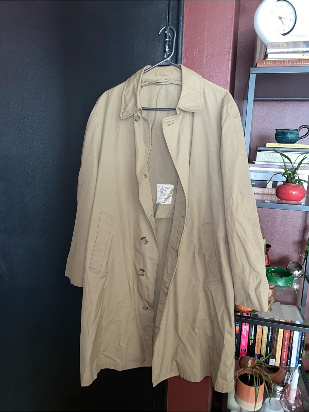 Classic vintage Beige chore coat Trench Coat